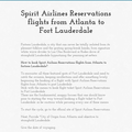 Spirit Airlines Reservations flights from Atlanta to Fort Lauder